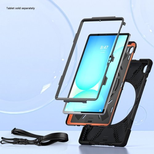 SaharaCase Raider-X Series Heavy Duty Case with Hand Strap for Samsung Galaxy Tab S10 FE+ - Scorpion Black BUY IN MIDDLE EAST