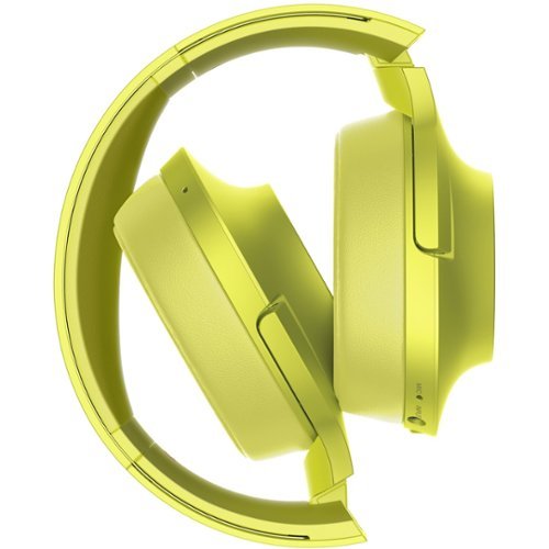 Sony - h.ear MDR-100ABN Over-the-Ear Wireless Headphones - Lime yellow-Front_Standard 