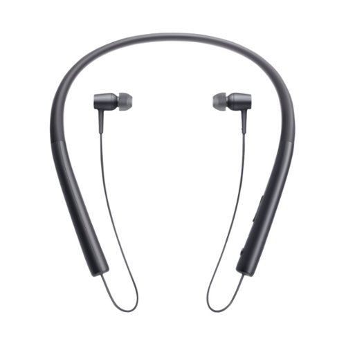  Sony - h.ear in Wireless In-Ear Behind-the-Neck Headphones - Charcoal black