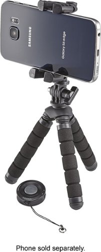  Insignia™ - Tripod and Bluetooth Shutter Remote for Most Cell Phones