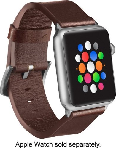  Platinum™ - Rugged Leather Band for Apple Watch 42mm (Series 1-8) and Apple Watch Ultra 49mm - Brown