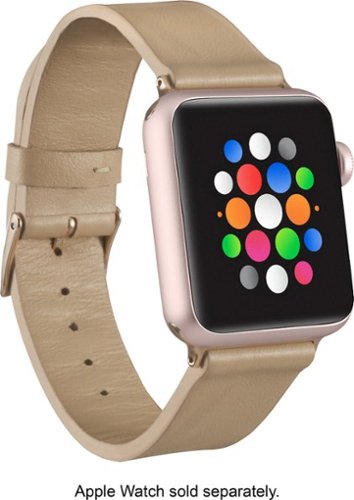  Platinum™ - Chic Leather Band for Apple Watch 38mm - Blush Beige