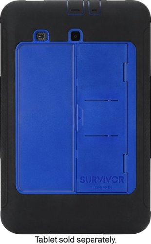  Griffin - Survivor Slim Flip Cover for Samsung Galaxy Tab E (9.6 in) - Black/blue