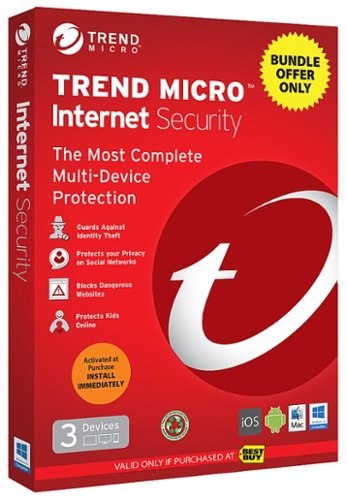  Trend Micro - Internet Security 2016 - 3-User - Mac OS, Windows