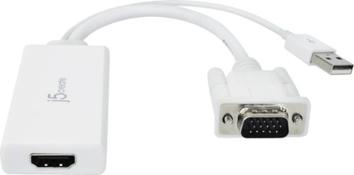  j5create - VGA to HDMI Video/Audio Adapter - White