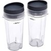 Ninja - 16 oz. Single Serve Cups with Lids (2-Pack) - Clear-Angle_Standard