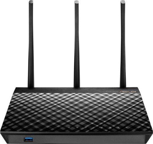  ASUS - Wireless-AC Dual-Band Wi-Fi Router - Black