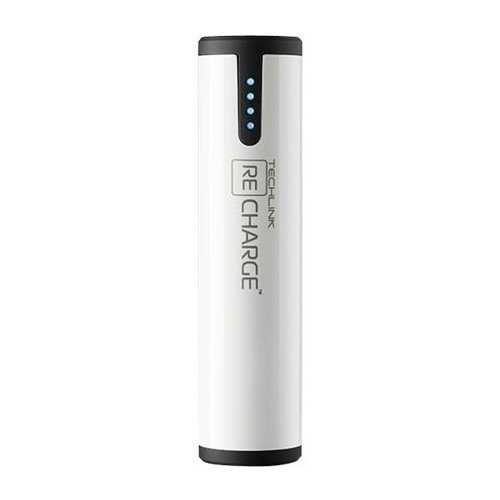 Techlink - Recharge 2600 mAh Portable Charger - White-Front_Standard 