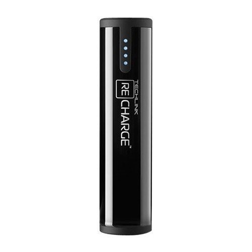Techlink - Recharge 2600 mAh Portable Charger - Black-Front_Standard 