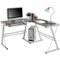 Walker Edison - L-Shaped Modern Glass Corner Computer Desk - Smoked-Front_Standard