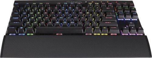  CORSAIR - LUX K65 Wired Gaming Mechanical Cherry MX Red Switch Keyboard with RGB Backlighting - Black