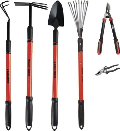 Black & Decker - 6 Piece Pruning & Digging Set-Front_Standard 