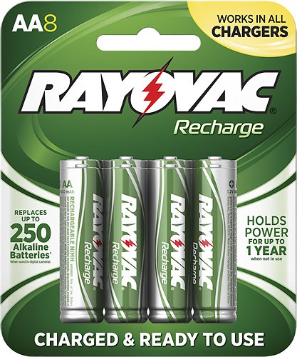  Rayovac - Rechargeable AA Batteries (8-Pack)