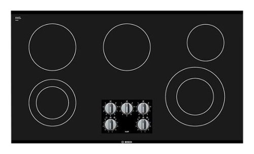 Bosch - 500 Series 36" Built-In Electric Cooktop with 5 elements - Black