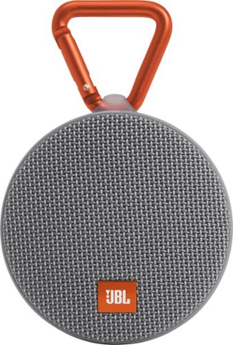 JBL - Clip 2 Portable Bluetooth Speaker - Gray-Front_Standard 