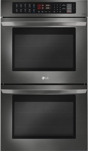 LG - 30" Built-In Electric Convection Double Wall Oven with EasyClean - Black Stainless Steel