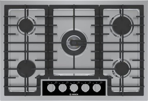 Bosch - Benchmark Series 30" Built-In Gas Cooktop with 5 burners - Stainless Steel-Front_Standard 