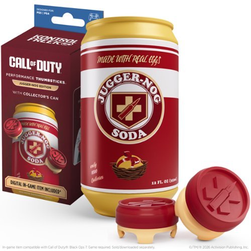 KontrolFreek - Call of Duty Jugger-Nog Performance Thumbsticks for Gaming Controllers - PlayStation 4 and PlayStation 5 - Red/Cream-Front_Standard 