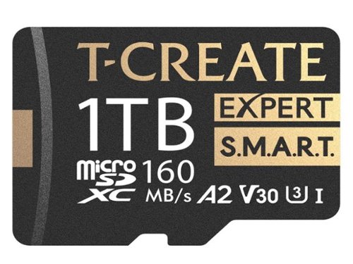 Team Group - TEAMGROUP 1TB T-Create Expert microSDXC UHS-I U3 V30 4K Card with Adapter, S.M.A.R.T Monitored, Up to 160MB/s-Front_Standard 