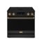 Gordon Ramsay Series by Thor Kitchen 6.0 Cu. Ft Freestanding Electric Range with Bronze Hardware - Black-Front_Standard 
