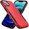 Entronix - iPhone 14 Plus Case - Sleek Dual-Layer Soft-Touch Protective Cover - Red-Front_Standard