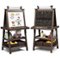 Costway - 3 in 1 Double-Sided Wooden Kid's Art Easel Whiteboard - Coffee-Front_Standard