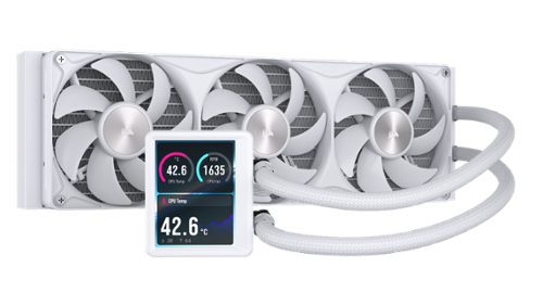 CORSAIR - NAUTILUS II 360 RS LCD Liquid CPU Cooler – 3.5" IPS LCD – FlowDrive 2S Pump – RS II Unified Frame Fans – 360mm Radiator - White