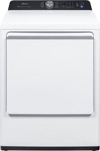 Midea - 7.4 Cu. Ft. Smart Top Load Electric Dryer with QuadSensor Dry - White