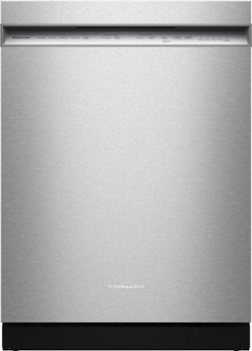 KitchenAid - 24" Front Control Built-In Tub Dishwasher with Third Level Utensil Rack and 47 dBA - Stainless Steel