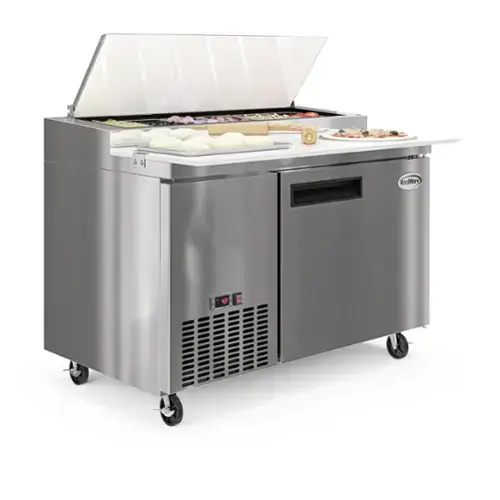 Front. Koolmore - 50 in. One Door Commercial Pizza Prep Refrigerator in Stainless-Steel (KM-RPPS-1DSS) - Stainless-Steel.