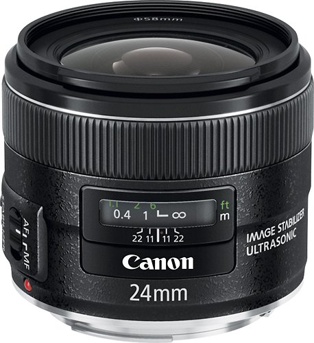  Canon - EF 24mm f/2.8 IS USM Wide-Angle Lens - Black