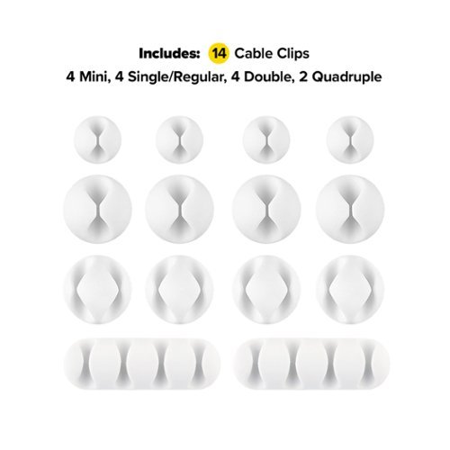Wrap-It Storage Cable Clips - White WORLDWIDE DELIVERY