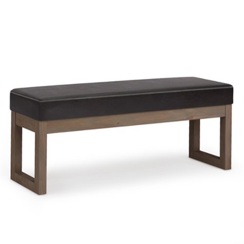 Simpli Home - Milltown Large Ottoman Bench - Tanners Brown-Front_Standard 