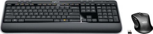  Logitech - MK530 Advanced Wireless Keyboard and Optical Mouse - Black