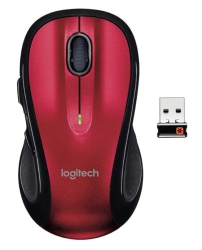 Logitech - M510 Wireless Optical Ambidextrous Mouse - Red