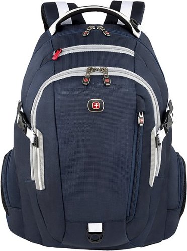  SwissGear - Commute Deluxe Laptop Backpack - Navy/White