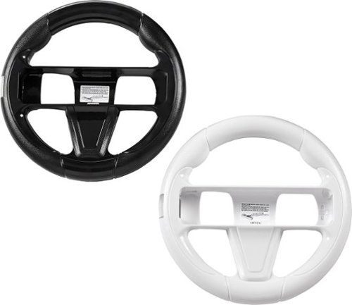  Insignia™ - Wii U Steering Wheel - Twin Pack - Black/White