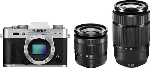  Fujifilm - X Series X-T10 Mirrorless Camera with 16-50mm and 50-230mm Lenses - Silver