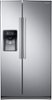 Samsung - 24.5 Cu. Ft. Side-by-Side Refrigerator with Thru-the-Door Ice and Water - Stainless Steel-Front_Standard