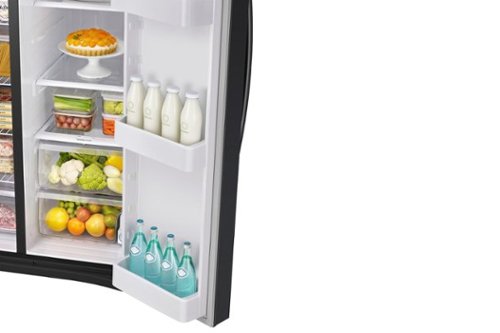 Samsung - 24.5 Cu. Ft. Side-by-Side Refrigerator with Thru-the-Door Ice and Water - Black-Alt_View_Standard_14 