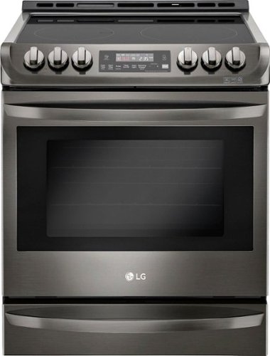 LG - 6.3 Cu. Ft. Self-Cleaning Slide-In Electric Range with ProBake Convection - Black stainless steel