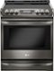 LG - 6.3 Cu. Ft. Self-Cleaning Slide-In Electric Range withUltraHeat 3200W Power Burner - Black Stainless Steel-Front_Standard 