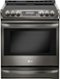 LG - 6.3 Cu. Ft. Self-Cleaning Slide-In Electric Range withUltraHeat 3200W Power Burner - Black Stainless Steel-Front_Standard