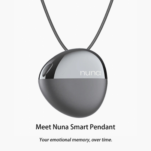 Nuna - Pendant Emotion Tracking Necklace with Mood Visualization, Auto-Journaling and Meditation Support - Black - (2025)-Front_Standard 