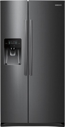  Samsung - 24.5 Cu. Ft. Side-by-Side Fingerprint Resistant Refrigerator with Thru-the-Door Ice and Water