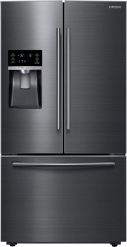  Samsung - 28 Cu. Ft. French Door Refrigerator - Black stainless steel