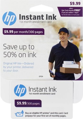  Instant Ink 300-Page Monthly Plan for Select HP Printers