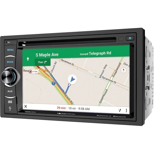  Soundstream - 6.2&quot; - Built-In GPS - CD/DVD - Built-In Bluetooth - In-Dash Deck with Remote - Black