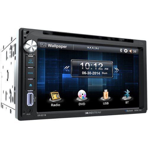  Soundstream - 6.5&quot; - CD/DVD - Built-In Bluetooth - In-Dash Deck with Remote - Black