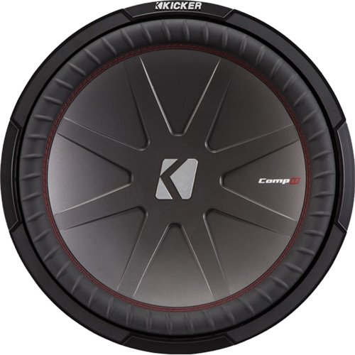 KICKER - CompR 15" Dual-Voice-Coil 2-Ohm Subwoofer - Black-Front_Standard 